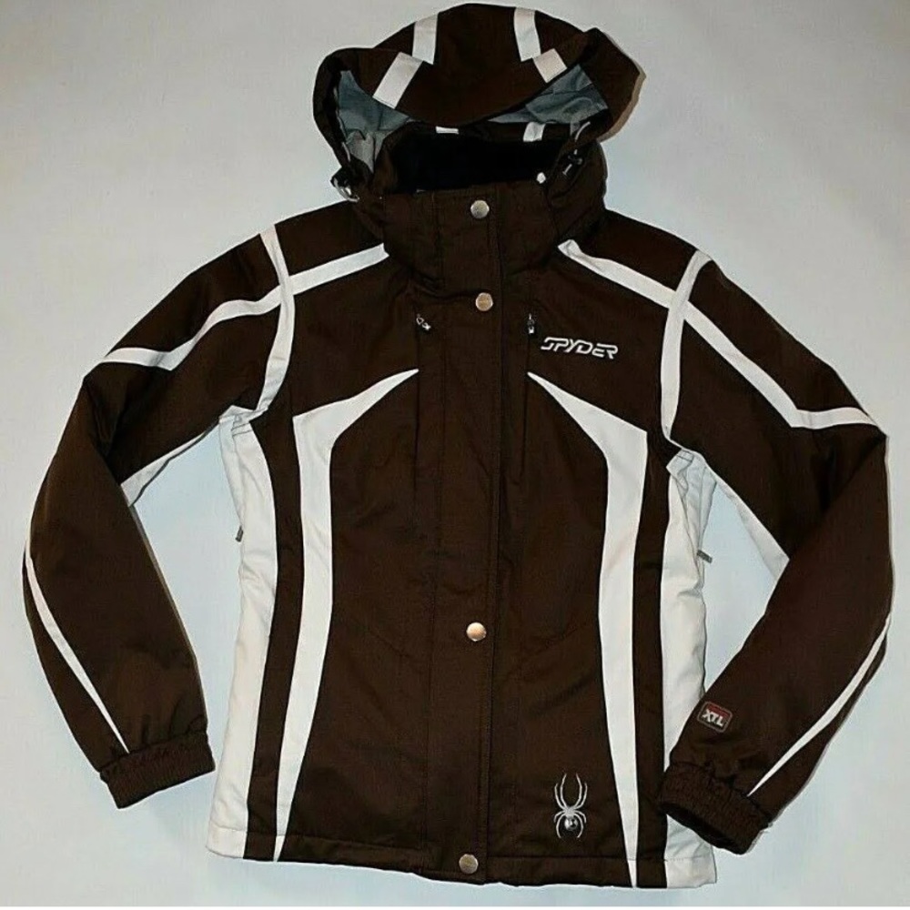 Spyder Brown and White Ski Jacket